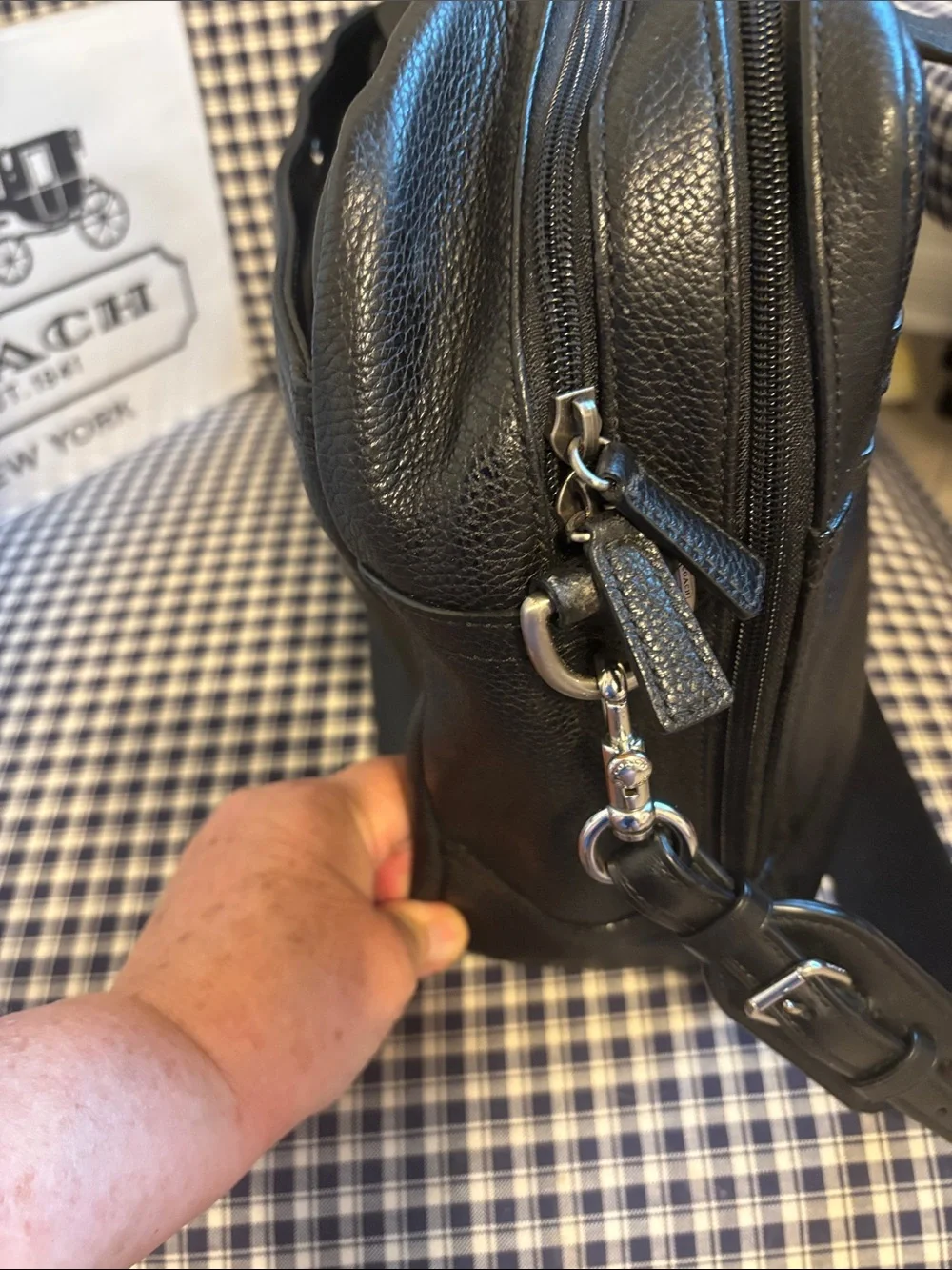 Coach Transatlantic 2way  Briefcase with Top Handles and Removable Strap